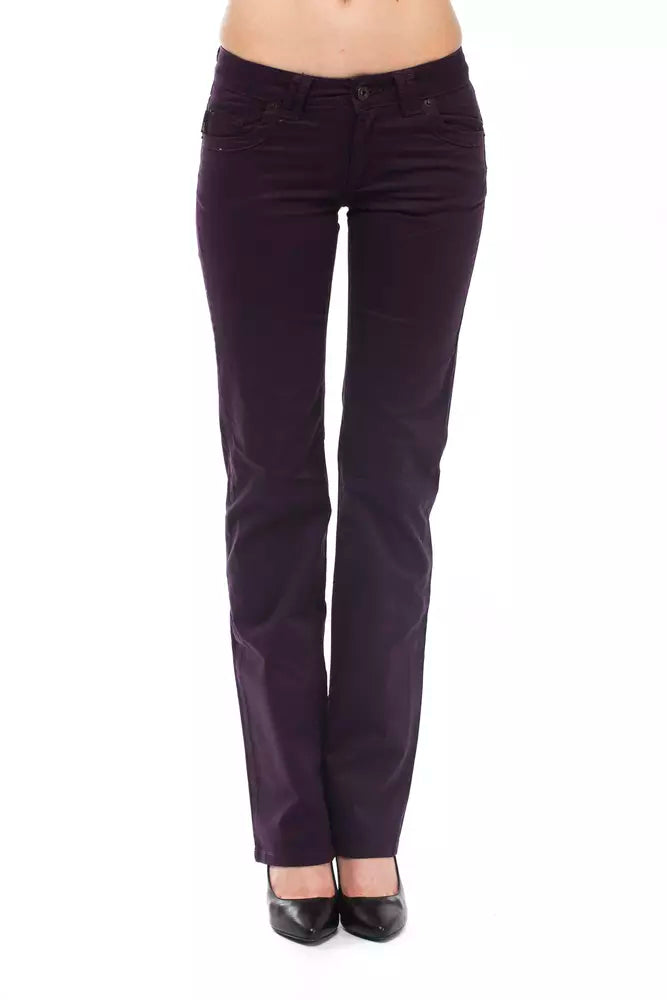 Pantalones de mujer de algodón morado Ungaro Fever