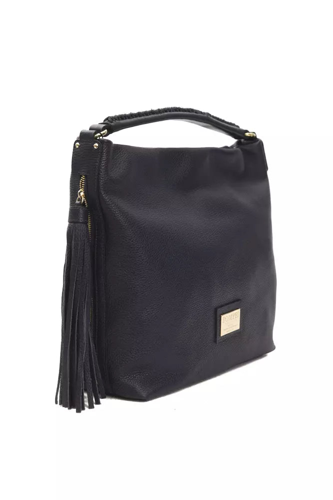 Bolso de hombro para mujer Pompei Donatella de piel gris