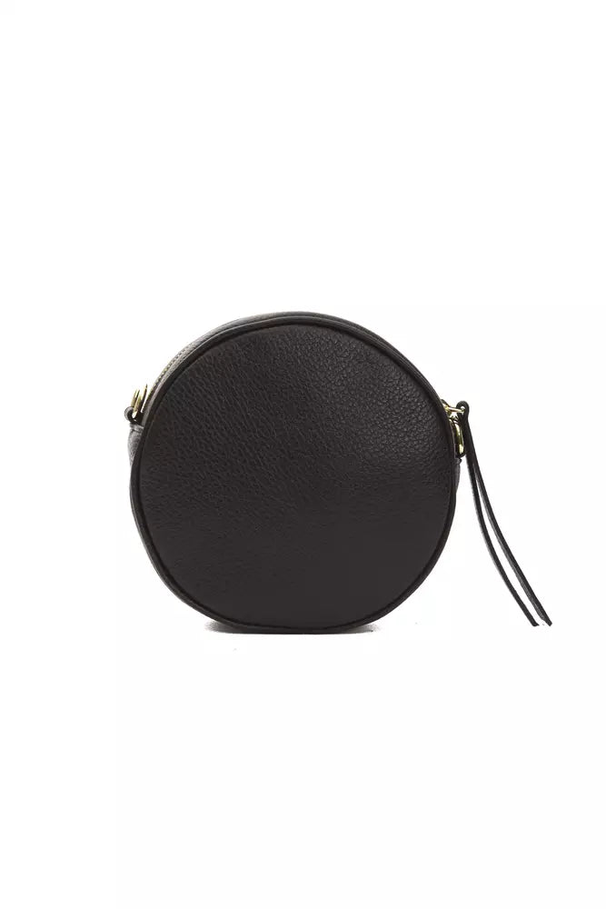 Bolso bandolera de piel negra para mujer Pompei Donatella