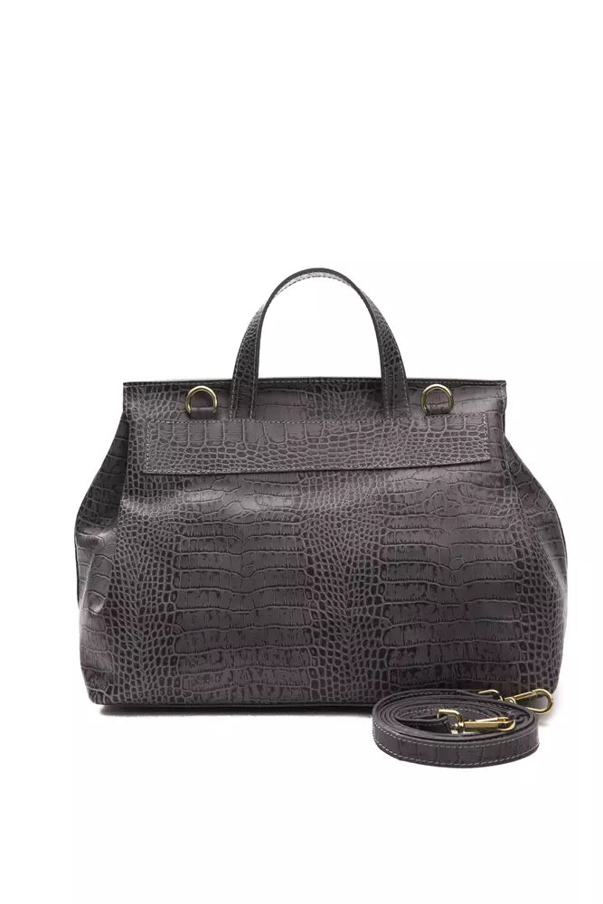 Bolso de mano para mujer Pompei Donatella de piel gris