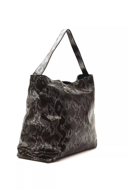 Bolso de hombro para mujer Pompei Donatella de piel gris