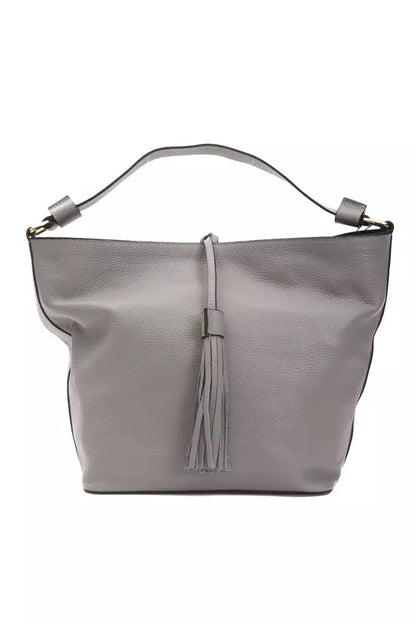 Bolso de hombro para mujer Pompei Donatella de piel gris