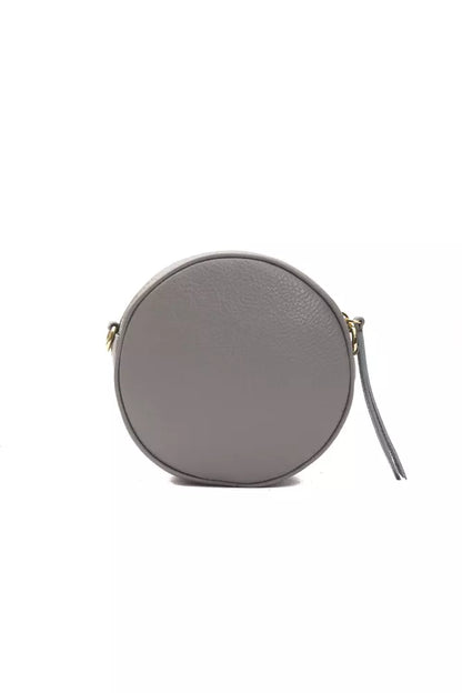 Bolso bandolera de piel gris para mujer Pompei Donatella