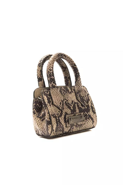 Bolso de mano para mujer Pompei Donatella de piel marrón