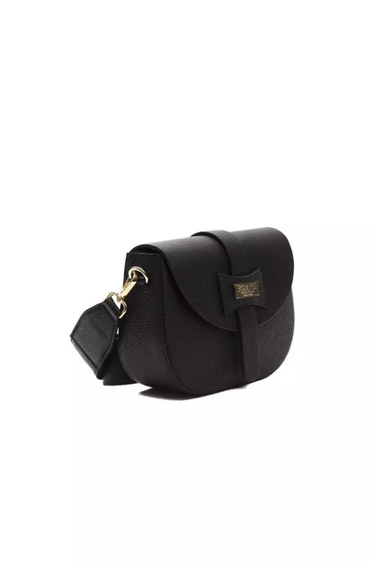 Bolso bandolera de piel negra para mujer Pompei Donatella