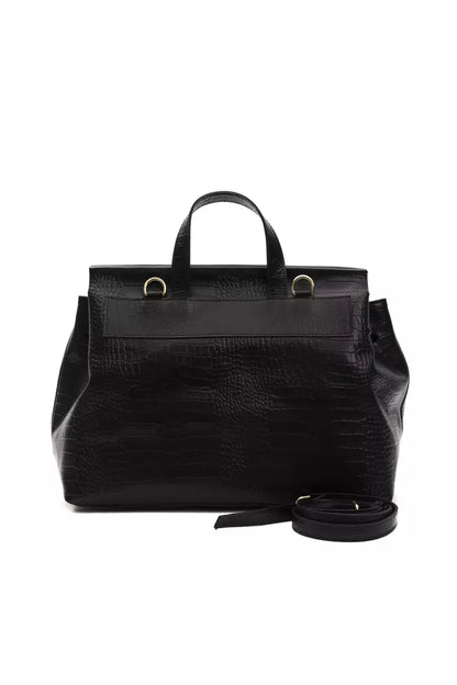 Bolso de mano para mujer Pompei Donatella de piel negra