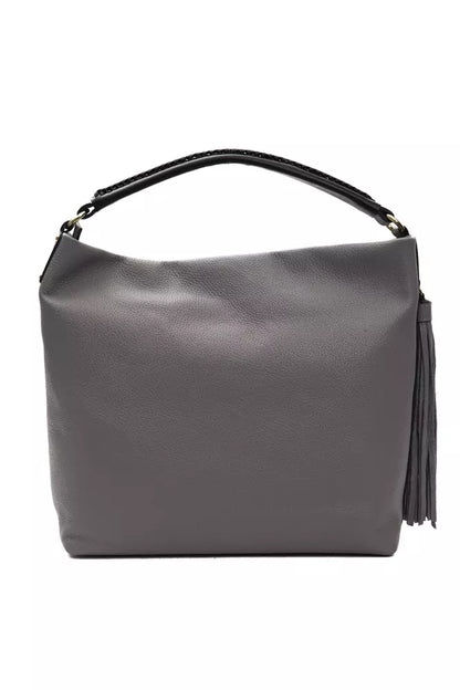 Bolso de hombro para mujer Pompei Donatella de piel gris