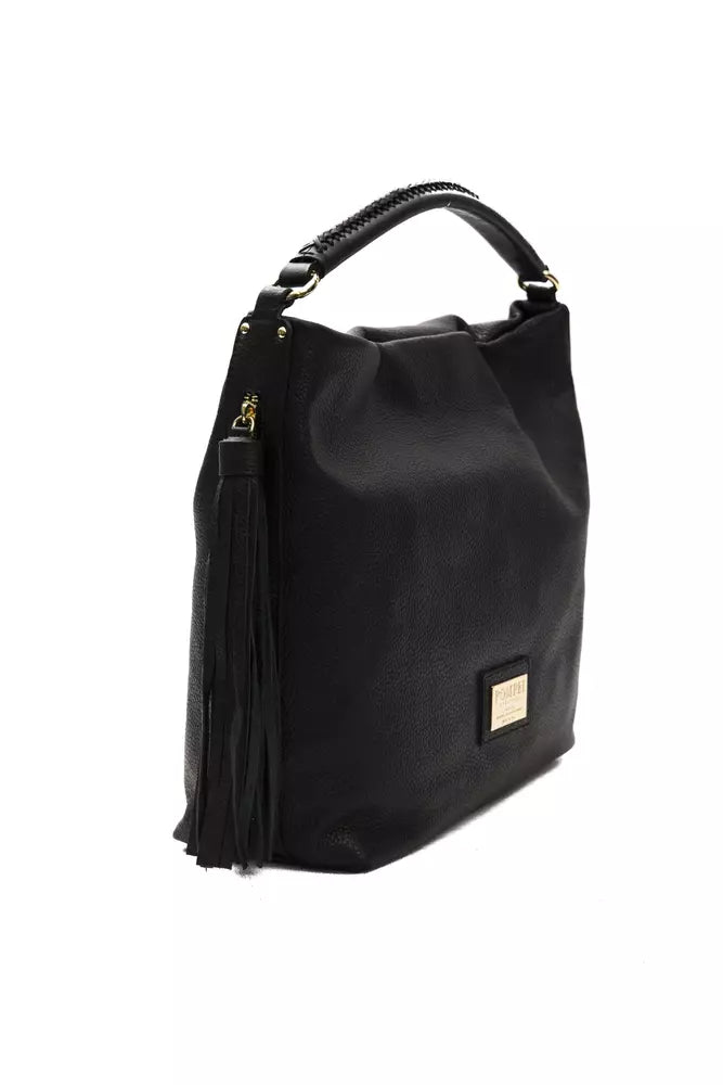 Bolso de hombro para mujer Pompei Donatella de piel negra