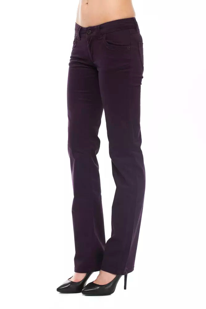 Pantalones de mujer de algodón morado Ungaro Fever