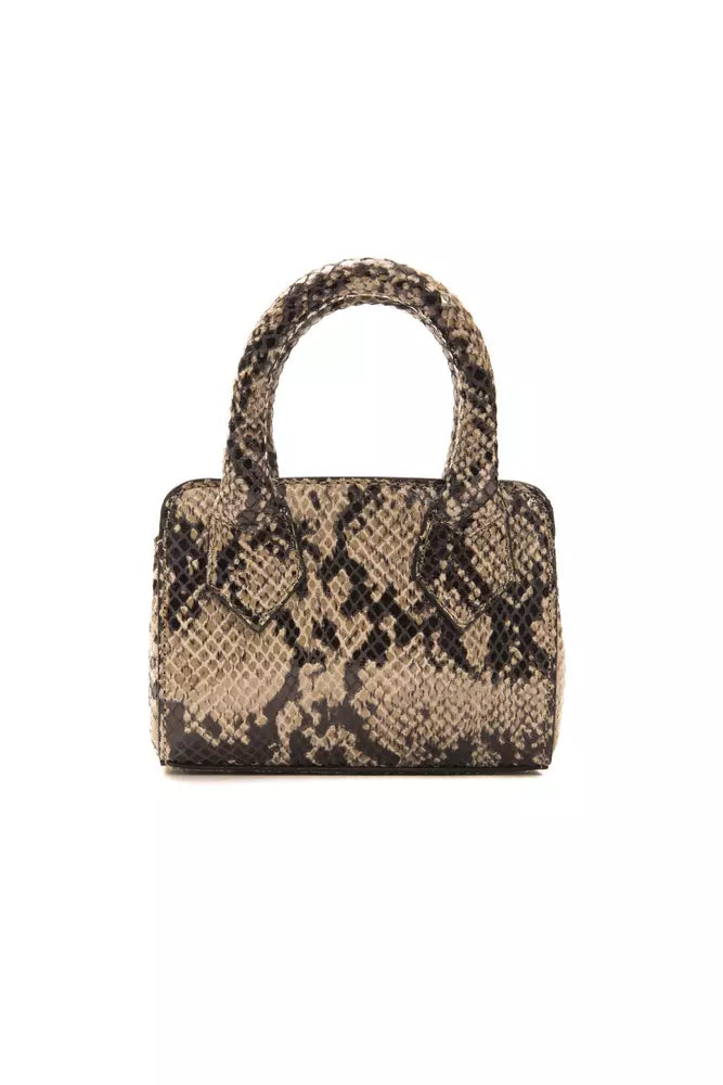 Bolso de mano para mujer Pompei Donatella de piel marrón