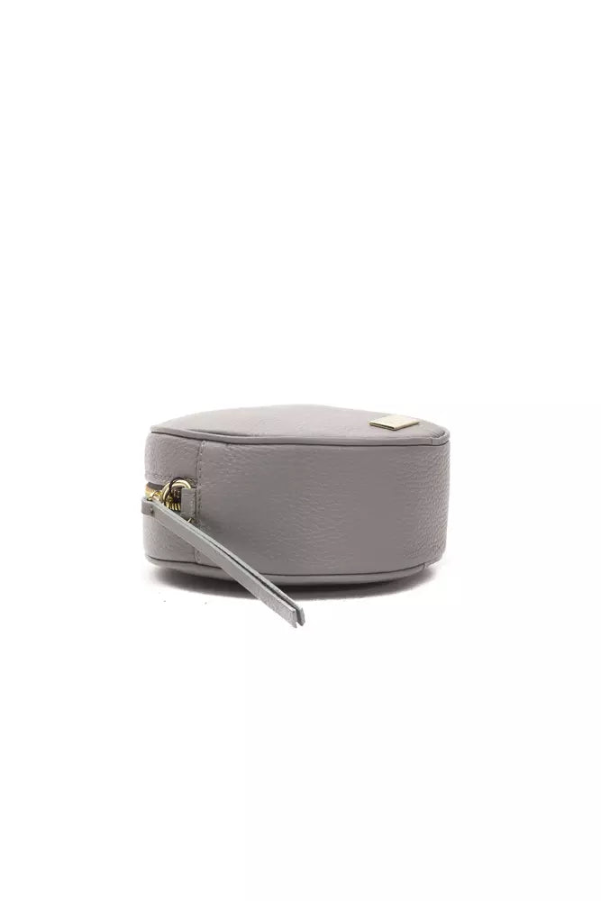 Bolso bandolera de piel gris para mujer Pompei Donatella