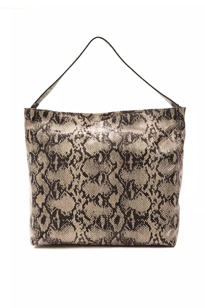 Bolso de hombro para mujer Pompei Donatella de piel gris