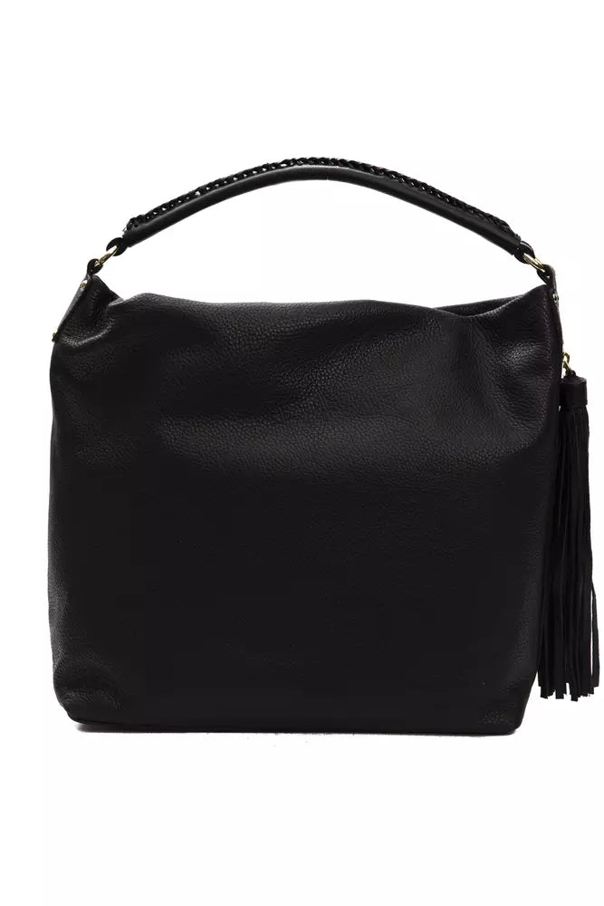 Bolso de hombro para mujer Pompei Donatella de piel negra