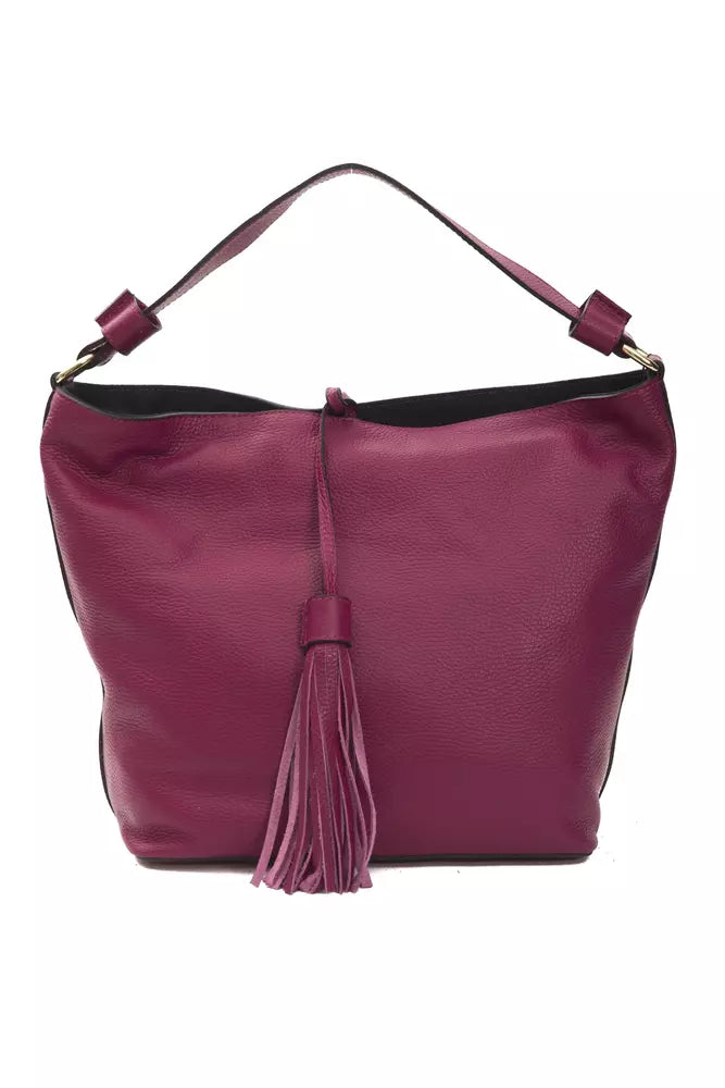 Bolso de hombro para mujer Pompei Donatella de piel color burdeos