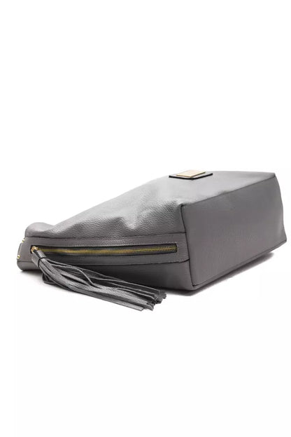 Bolso de hombro para mujer Pompei Donatella de piel gris