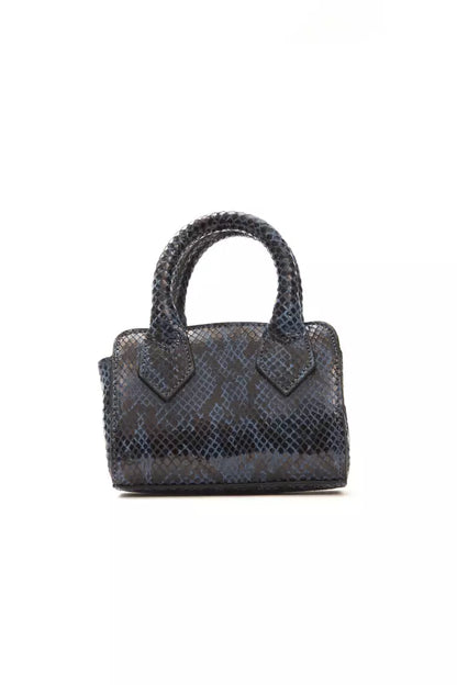 Bolso de mano para mujer en piel azul Pompei Donatella