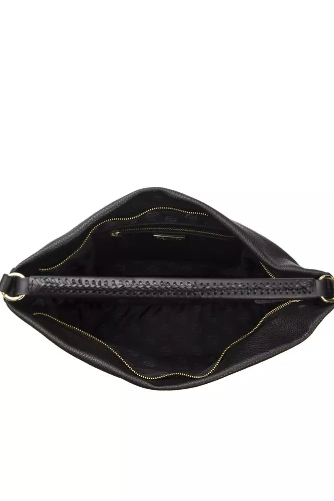 Bolso de hombro para mujer Pompei Donatella de piel negra