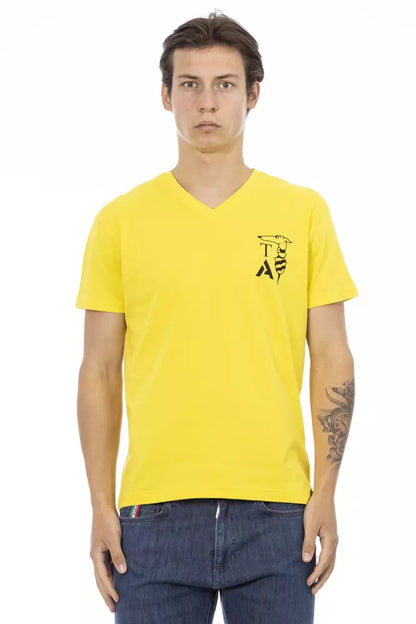 Camiseta de algodón amarilla para hombre Trussardi Action