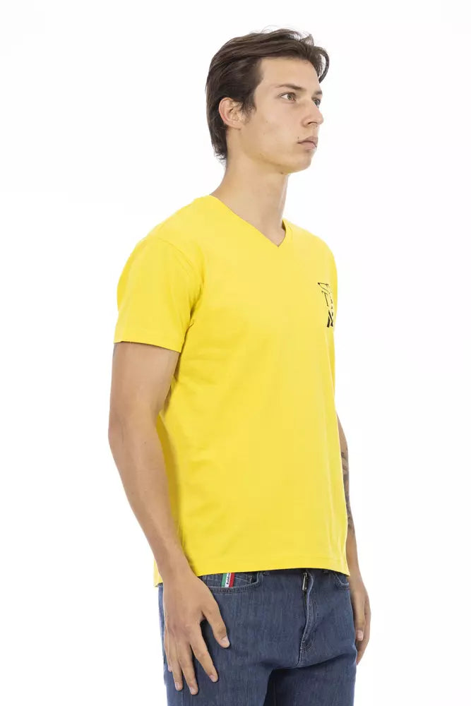 Camiseta de algodón amarilla para hombre Trussardi Action