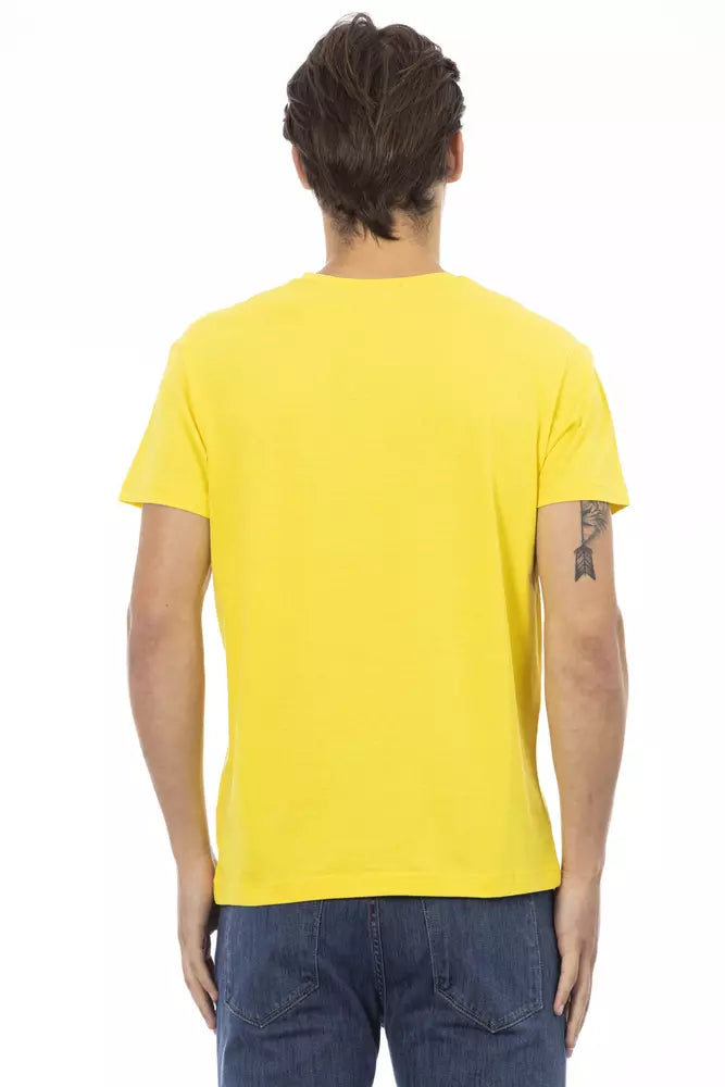 Camiseta de algodón amarilla para hombre Trussardi Action