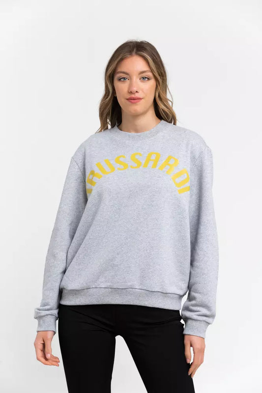 Suéter Trussardi de algodón gris para mujer