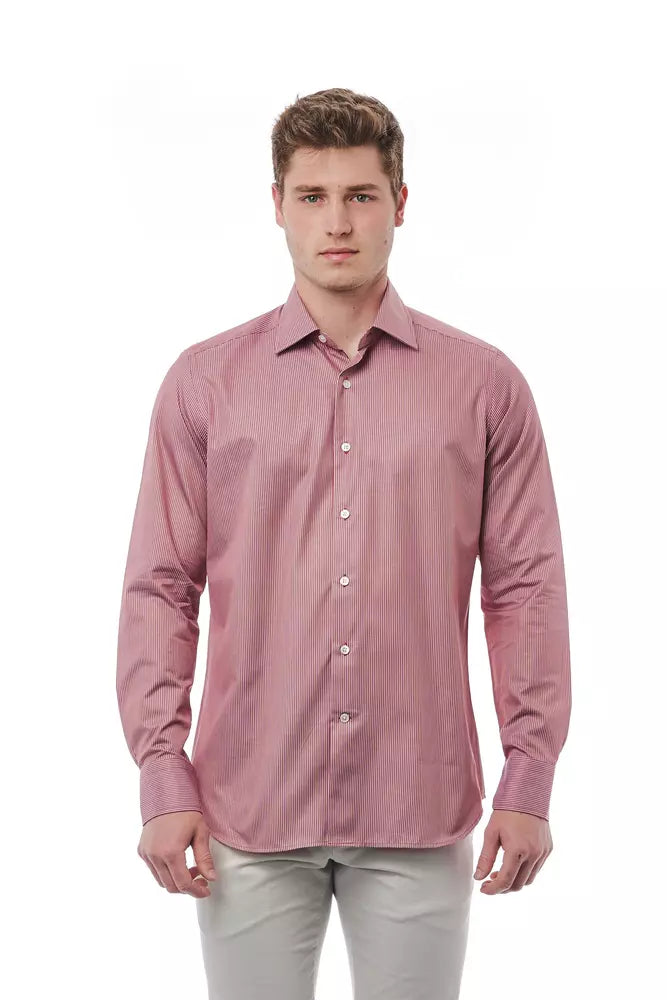 Camisa Bagutta de algodón roja para hombre