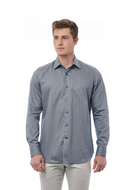 Camisa Bagutta de algodón negra para hombre