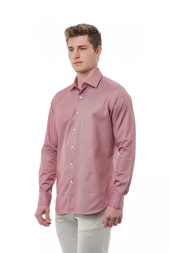 Camisa Bagutta de algodón roja para hombre