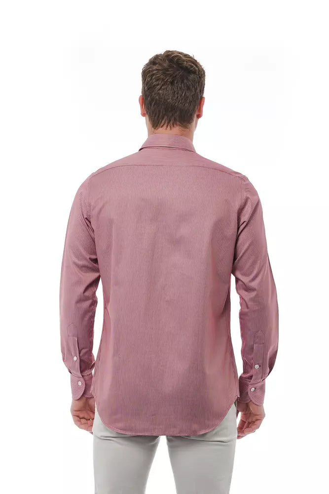 Camisa Bagutta de algodón roja para hombre