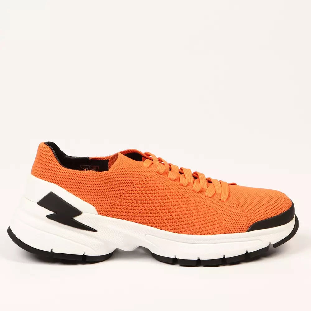 Zapatillas de hombre de tejido naranja Neil Barrett