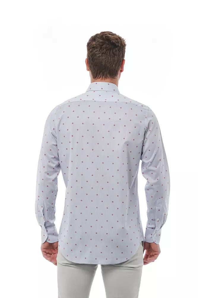 Camisa de hombre Bagutta de algodón multicolor