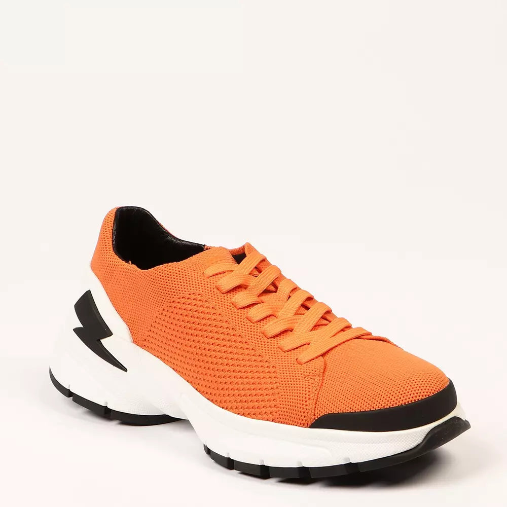 Zapatillas de hombre de tejido naranja Neil Barrett