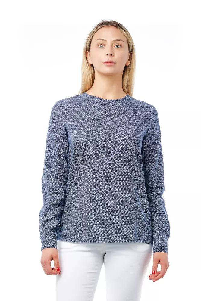 Camisa de mujer de algodón azul Bagutta