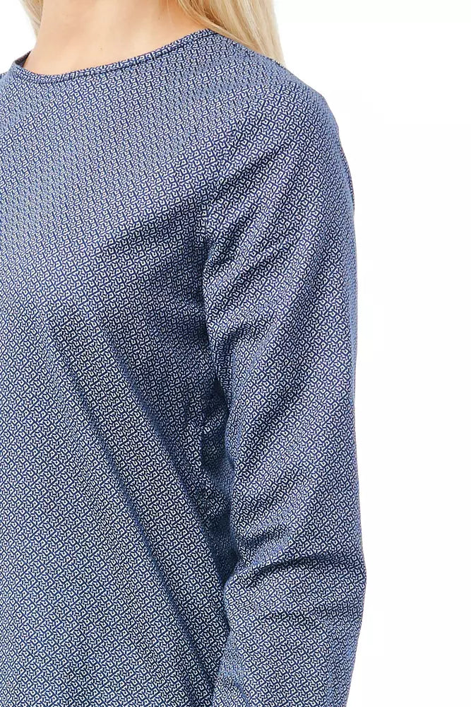 Camisa de mujer de algodón azul Bagutta