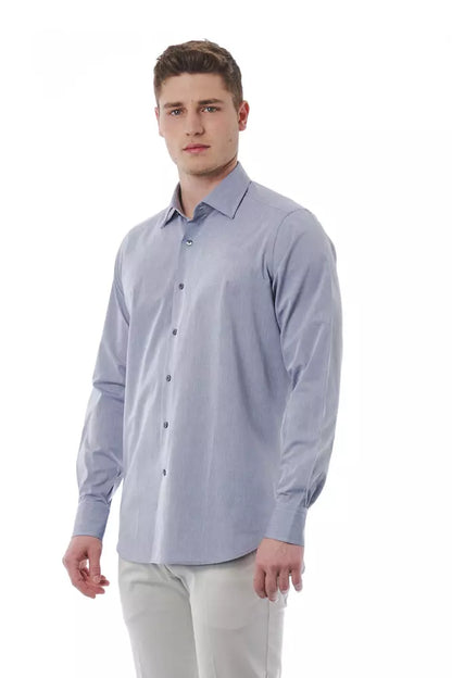 Camisa Bagutta de algodón gris para hombre