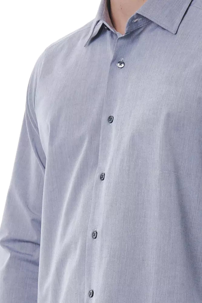 Camisa Bagutta de algodón gris para hombre