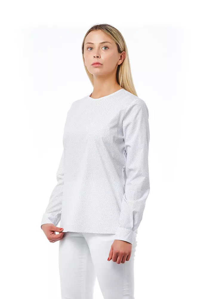 Blusa de mujer de algodón blanco Bagutta