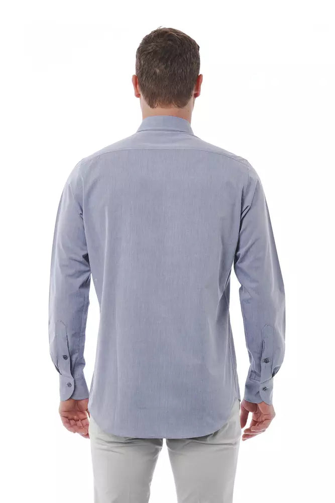 Camisa Bagutta de algodón gris para hombre