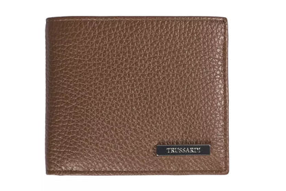 Cartera de hombre de piel marrón Trussardi