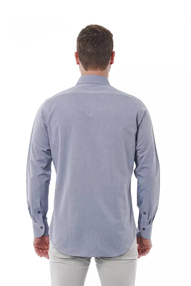 Bagutta Gray Cotton Men Shirt