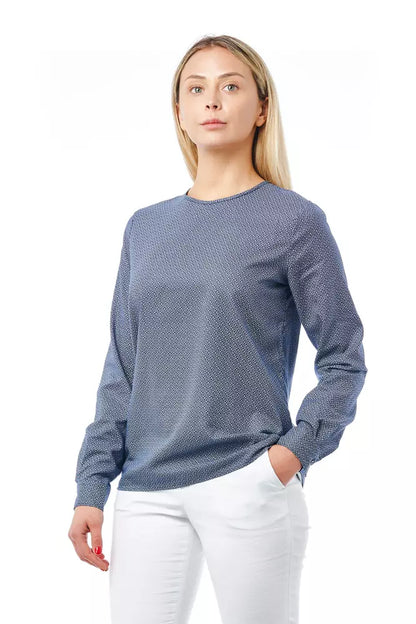 Camisa de mujer de algodón azul Bagutta