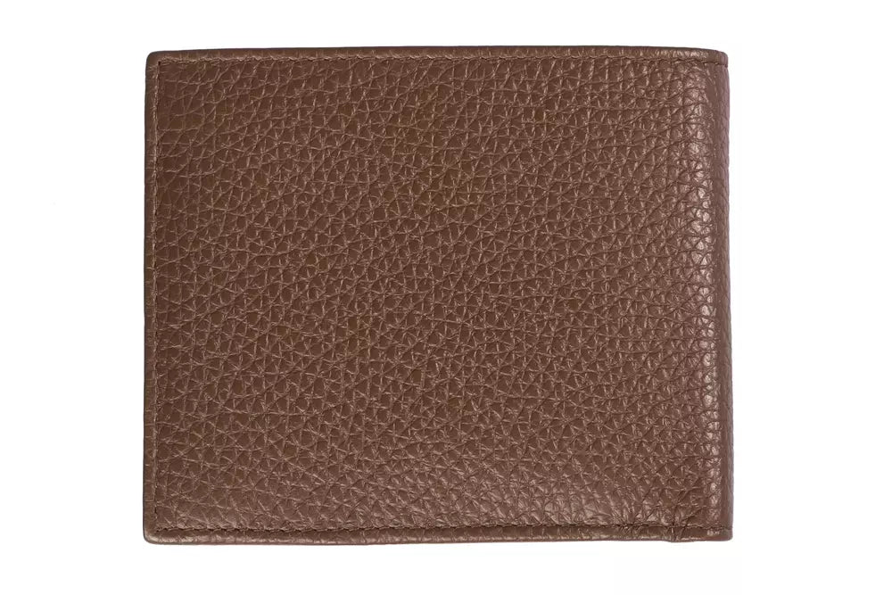 Cartera de hombre de piel marrón Trussardi