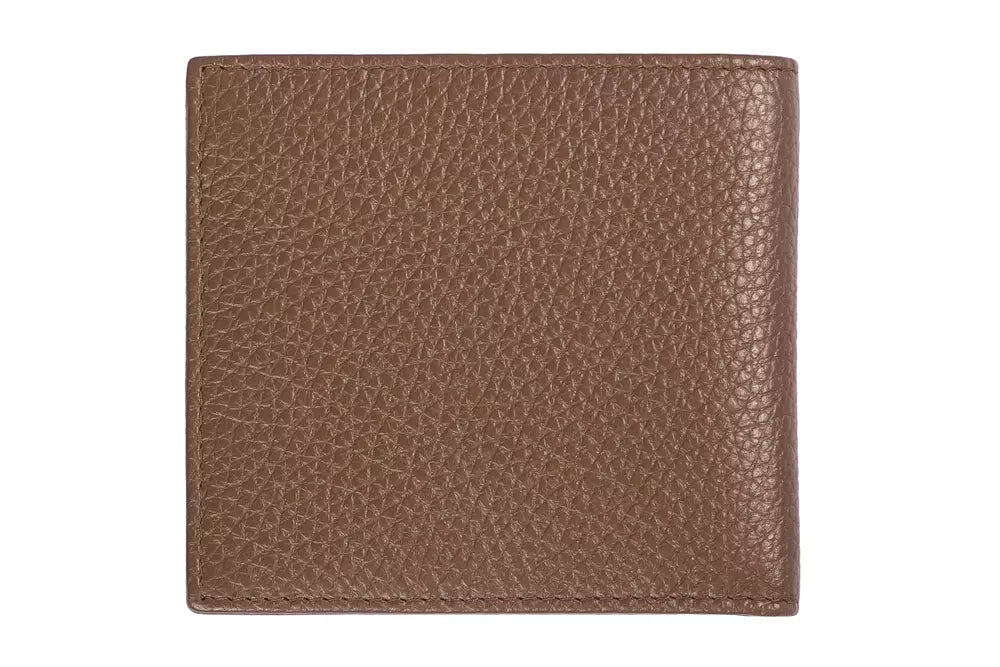 Cartera de hombre de piel marrón Trussardi
