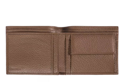 Cartera de hombre de piel marrón Trussardi