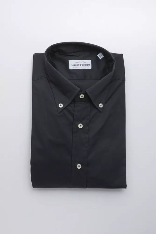 Camisa de algodón negra para hombre de Robert Friedman