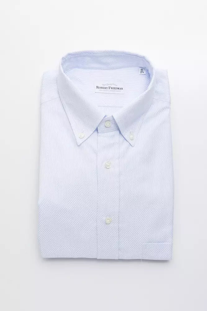 Camisa de algodón azul claro para hombre de Robert Friedman