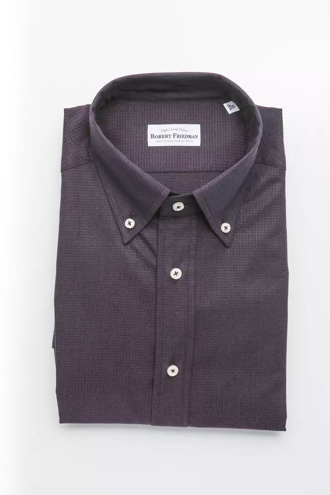 Camisa de algodón negra para hombre de Robert Friedman