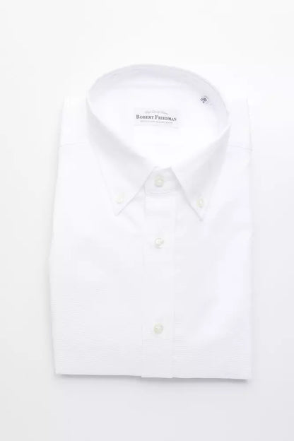 Robert Friedman White Cotton Men Shirt