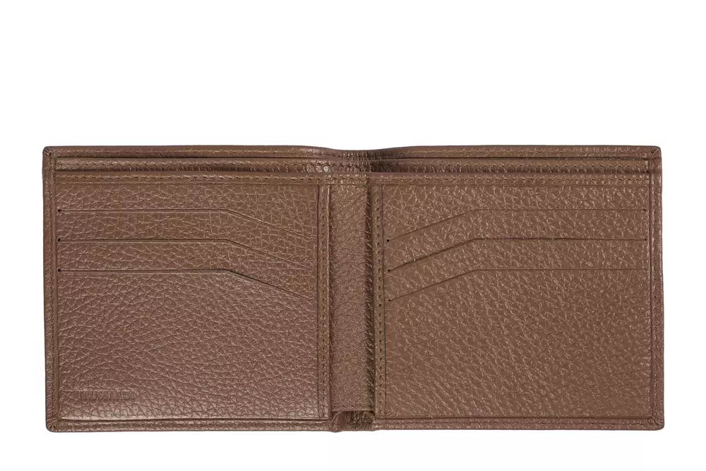 Cartera de hombre de piel marrón Trussardi