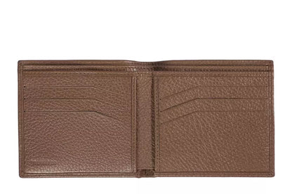 Cartera de hombre de piel marrón Trussardi